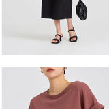 Genevieve | Women Tee With Cotton Linen Oversized Fit