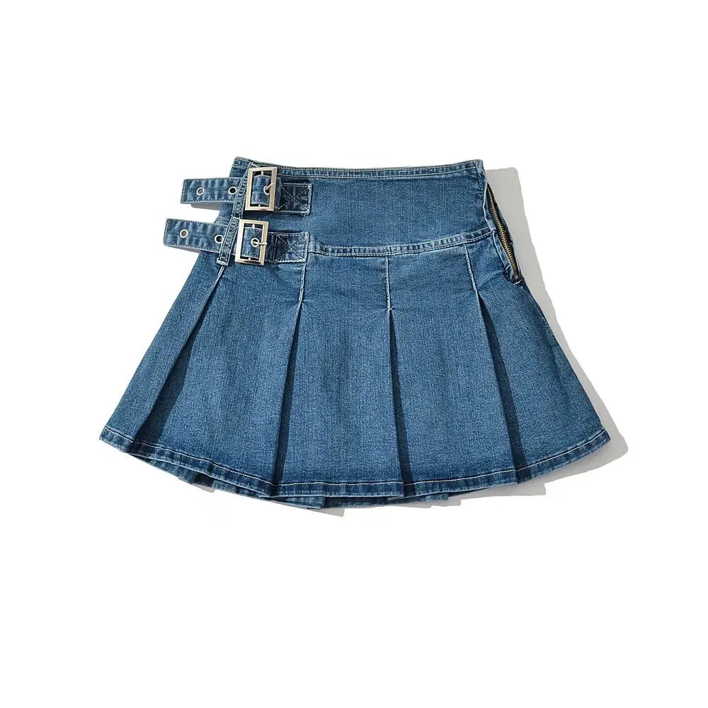 Lila | Women's Skirt with Pleated Buckle Detail