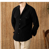 Grayson | Men's Cotton Seersucker Cuban Collar Shirt