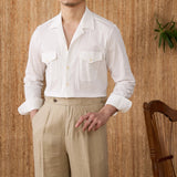 Grayson | Men's Cotton Seersucker Cuban Collar Shirt