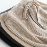 Nina | Women's Wool Knit Wide Leg Pants with High Waist