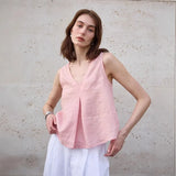Mara | Women Top With Linen Reversible Neck