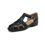 Lorelei | Women's Sandals with Handwoven Cutouts and Buckle
