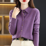 Windsor | Women Cardigan With Wool Blend Buttoned Front