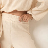 Delilah | Women's Cotton Crepe Two Piece Set Pants