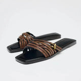 Marcelline | Women's Sandals with Leather Straps and Buckle