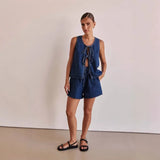 Avery | Women's Denim Two Piece Set Shorts