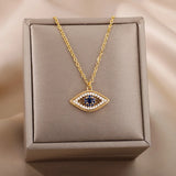 Saphira | Women Necklace with Evil Eye and Blue Stone