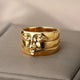 Musa | Women Ring with Face Design and Gold Finish