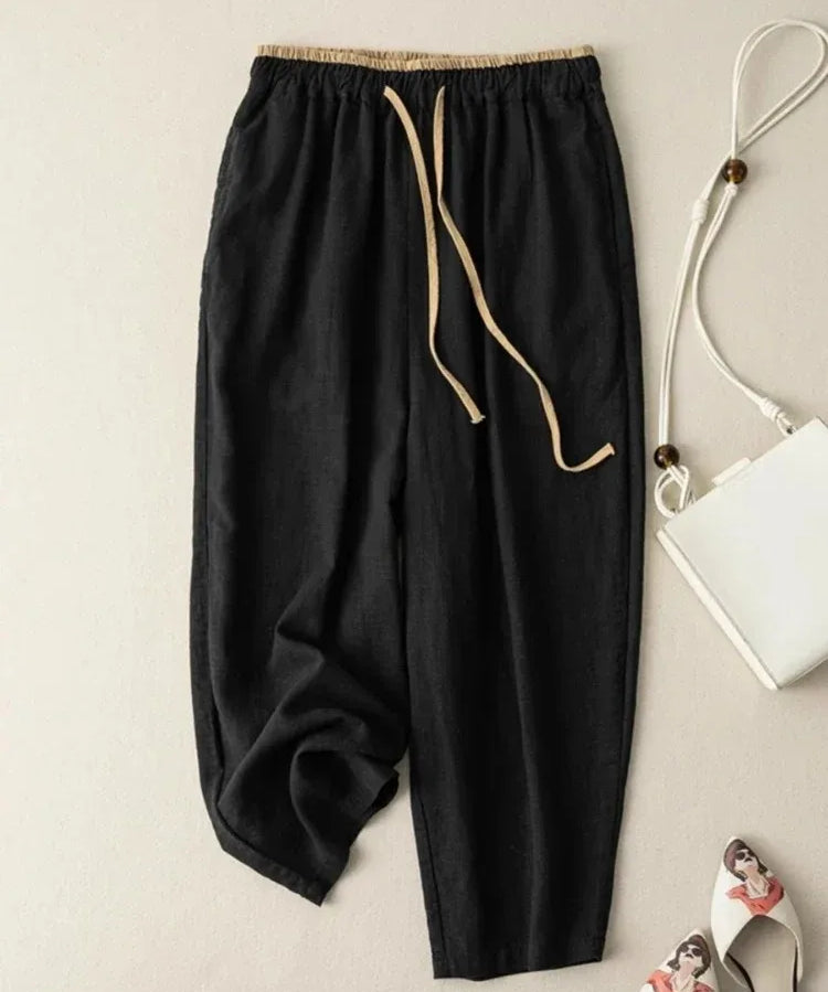 Francesca | Women's Tapered Pants with Elastic Waistband