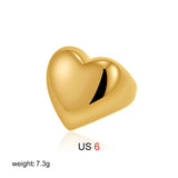 Amoria | Women Ring with Heart Design and Gold Finish