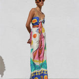 Montclair | Women's Printed Wide Leg Cami Jumpsuit