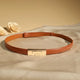 Camille | Women Leather Belt with Gold Buckle and Smooth Finish