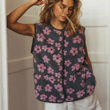 Dahlia | Women Vest With Sherpa Fleece Texture
