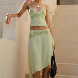 Evelina | Women's Mesh Two Piece Set Skirt