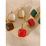 Solène | Women Earrings with Opal Stones and Stainless Steel