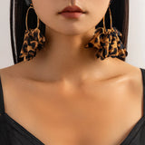 Zara | Women's Earrings with Silk Fabric and Stainless Steel