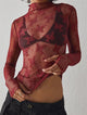 Liana | Women Top With Floral Lace High Neck