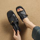 Marcella | Women's Sandal with Buckle and Leather
