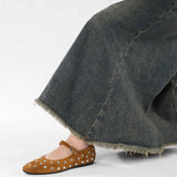Evelyn | Women's Studded Mary Janes: Crystals &amp; Strap