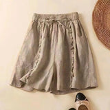 Brynn | Women's Shorts with Elastic Waist and Ruffle Seams