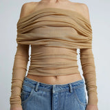 Lagos | Women Top With Sheer Mesh Fabric