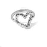 Liora | Women Ring with Heart Design and Gold Plating