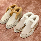 Lila | Women's Boots with Shearling Lining and Moc-Toe