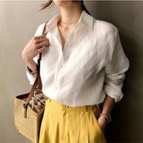 Noelle | Women Shirt With Linen Open Collar