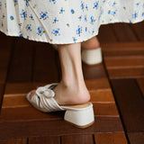 Corinne | Women's Slingback Sandals with Knot and Microfiber