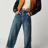Willa | Women's Straight Leg Cuffed Jeans