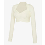 Beatrice | Women Top With Nylon Spandex Wrap Design