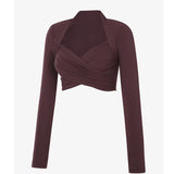 Beatrice | Women Top With Nylon Spandex Wrap Design