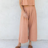 Anya | Women's Culotte Pants with Pleated Front Detail