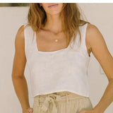 Calla | Women's Pants with Ruffled Waistband and Tie Belt