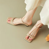 Belle | Women’s Mules with Open Toe and Strap