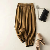 Haven | Women's Linen Pants with Contrast Stripe Detail