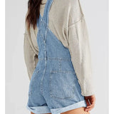 Sadie | Women's Denim Short Overalls Set