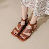 Calista | Women’s Sandals with Straps and Square Toe