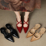 Delphine | Women's Mules with Leather Upper and Open-Toe