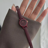 Lacceti | Women Wrist Watch with Brass Case and Leather Band