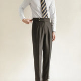 James | Men's Trousers with Pleated Front and Elastic Waistband