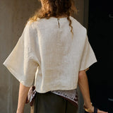 Maisie | Women Top With Linen Drop Shoulder