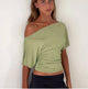 Mila | Women's One Shoulder Short Sleeve Top