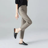 Castello | Women's Slim Tailored Trousers with High Waist