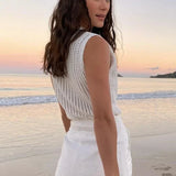 Amalfi | Women Sleeveless Knit Tank With Hollow