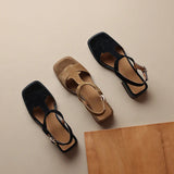 Mirea | Women Sandals with T-Strap and Cushioned Heel