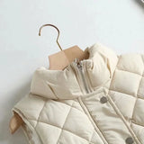 Delphine | Women's Diamond Quilted Jacket with Stand Collar and Zip Closure