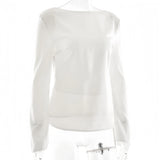 Elara | Women’s Satin Long Sleeve Bell Cuff Top