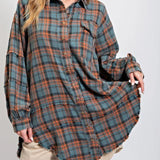 Samara | Women Shirt With Plaid Flannel Design